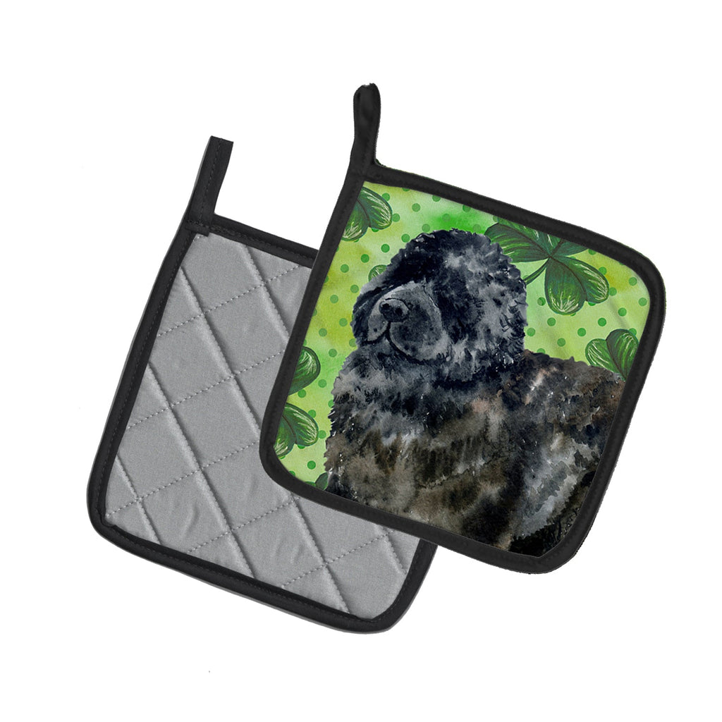 Newfoundland St Patrick's Pot Holder Set of 2 Heat Resistant Quilted Hot Pads 7.5 x 7.5 Inch, Insulated Kitchen Trivets for Cooking & Baking
