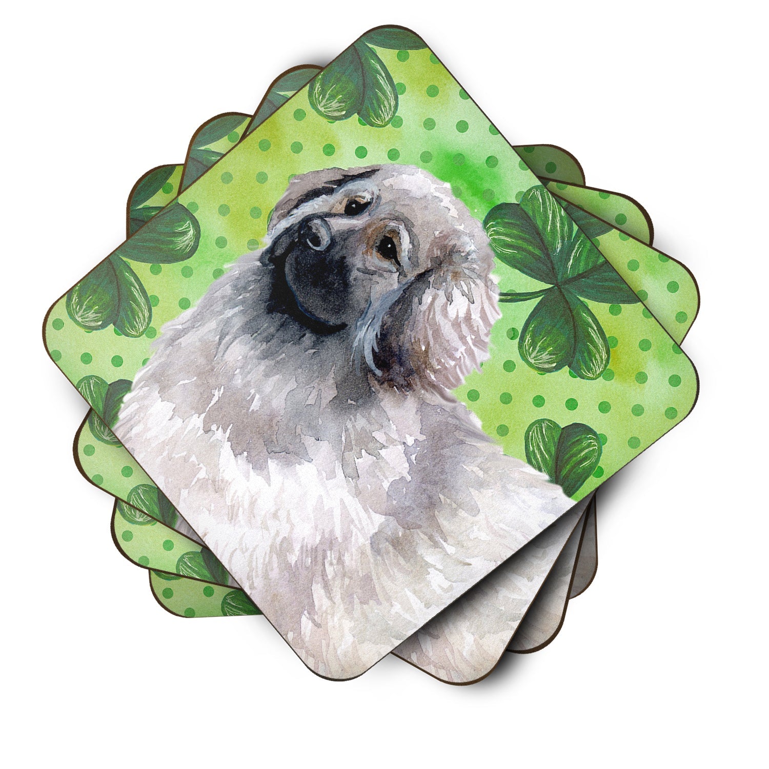 Moscow Watchdog St Patrick's Foam Coasters Set of 4 Cup Coasters for Indoor Outdoor, Tabletop Protection, Anti Slip, Mouse pad Material