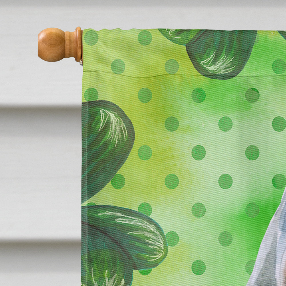 Weimaraner St Patrick's House Flag 28x40 Porch Sleeve Pole Decorative Outside Yard Banner Artwork Wall Hanging, Polyester