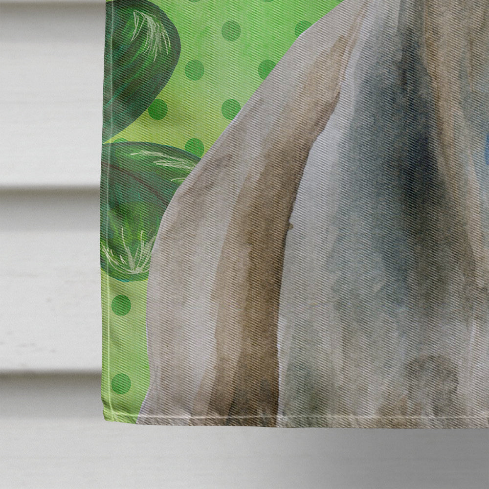 Weimaraner St Patrick's House Flag 28x40 Porch Sleeve Pole Decorative Outside Yard Banner Artwork Wall Hanging, Polyester