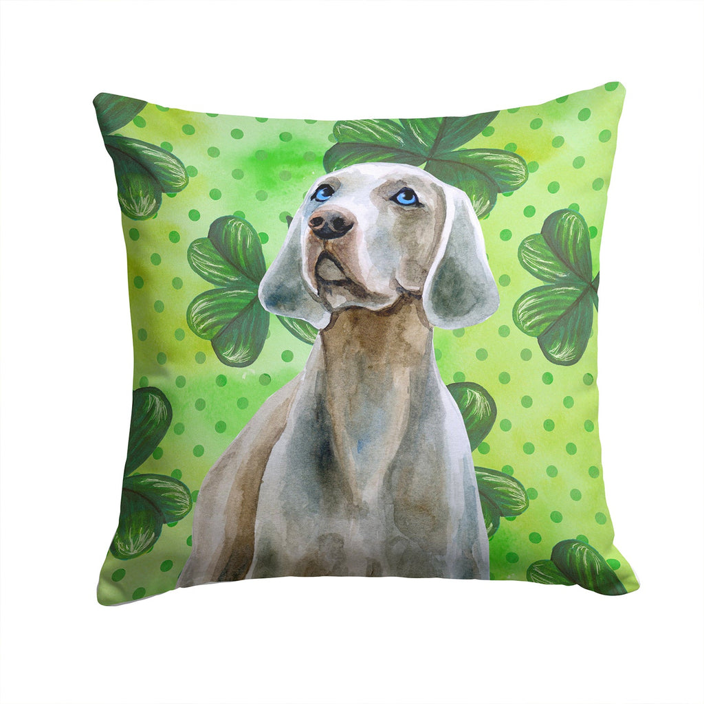 Weimaraner St Patrick's Decorative Throw Pillow 14x14 Indoor Outdoor Accent Cushion, Fabric Cover with Insert for Sofa, Bed, Porch & Living Room