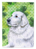 Maremma Sheepdog St Patrick's House Flag 28x40 Porch Sleeve Pole Decorative Outside Yard Banner Artwork Wall Hanging, Polyester