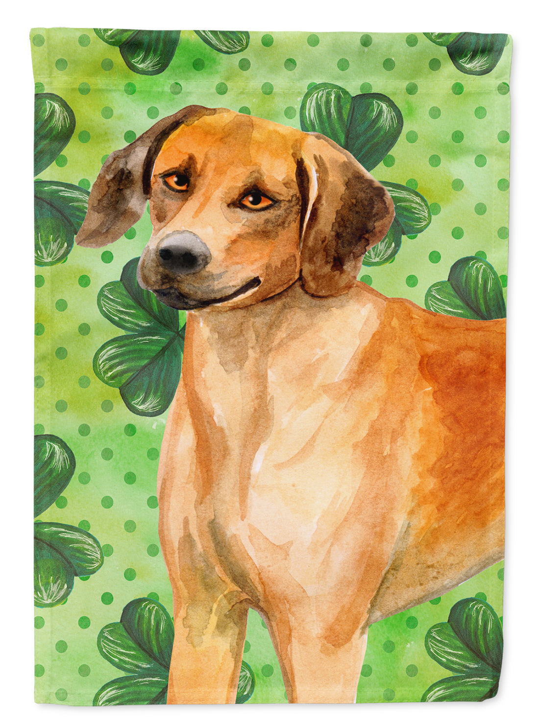 Rhodesian Ridgeback St Patrick's House Flag 28x40 Porch Sleeve Pole Decorative Outside Yard Banner Artwork Wall Hanging, Polyester