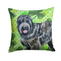 Black Russian Terrier St Patrick's Decorative Throw Pillow 14x14 Indoor Outdoor Accent Cushion, Fabric Cover with Insert for Sofa, Bed, Porch & Living Room