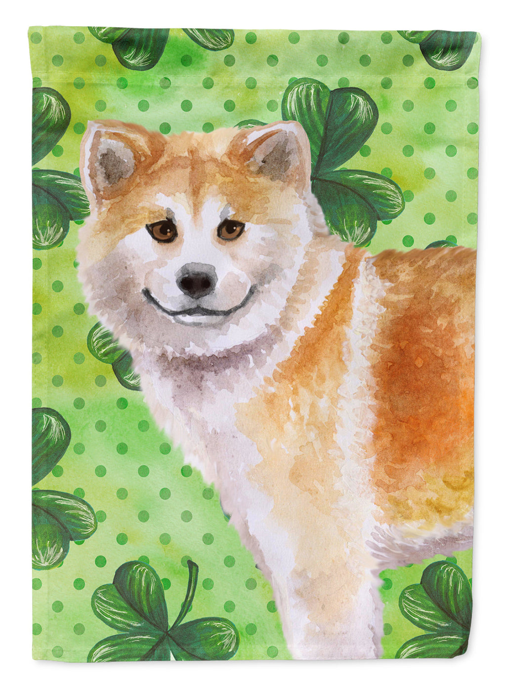Shiba Inu St Patrick's House Flag 28x40 Porch Sleeve Pole Decorative Outside Yard Banner Artwork Wall Hanging, Polyester