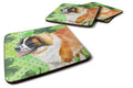 Saint Bernard St Patrick's Foam Coasters Set of 4 Cup Coasters for Indoor Outdoor, Tabletop Protection, Anti Slip, Mouse pad Material