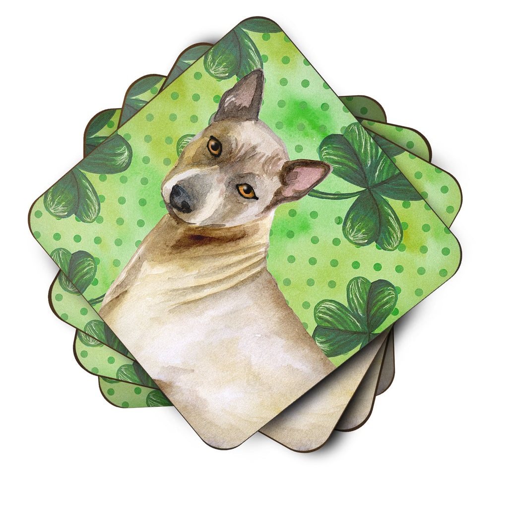 Thai Ridgeback St Patrick's Foam Coasters Set of 4 Cup Coasters for Indoor Outdoor, Tabletop Protection, Anti Slip, Mouse pad Material