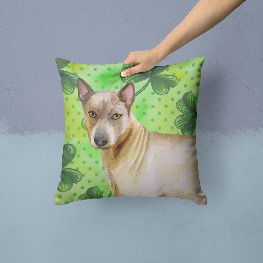 Thai Ridgeback St Patrick's Decorative Throw Pillow 14x14 Indoor Outdoor Accent Cushion, Fabric Cover with Insert for Sofa, Bed, Porch & Living Room