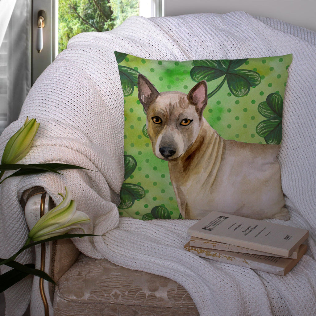 Thai Ridgeback St Patrick's Decorative Throw Pillow 14x14 Indoor Outdoor Accent Cushion, Fabric Cover with Insert for Sofa, Bed, Porch & Living Room