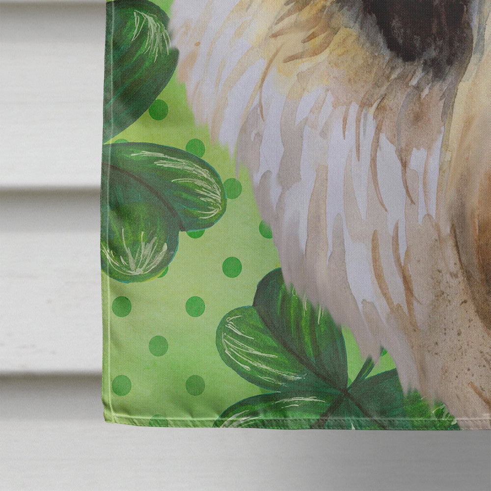 Pekingese St Patrick's House Flag 28x40 Porch Sleeve Pole Decorative Outside Yard Banner Artwork Wall Hanging, Polyester