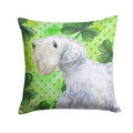Sealyham Terrier St Patrick's Decorative Throw Pillow 14x14 Indoor Outdoor Accent Cushion, Fabric Cover with Insert for Sofa, Bed, Porch & Living Room