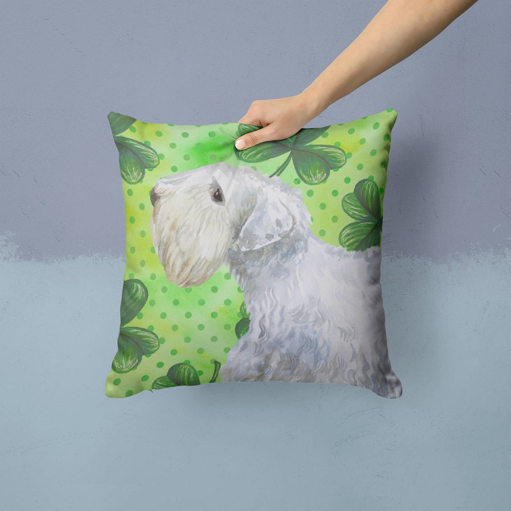 Sealyham Terrier St Patrick's Decorative Throw Pillow 14x14 Indoor Outdoor Accent Cushion, Fabric Cover with Insert for Sofa, Bed, Porch & Living Room