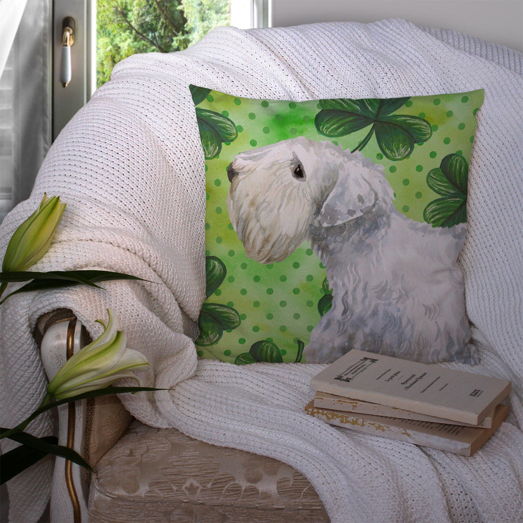 Sealyham Terrier St Patrick's Decorative Throw Pillow 14x14 Indoor Outdoor Accent Cushion, Fabric Cover with Insert for Sofa, Bed, Porch & Living Room