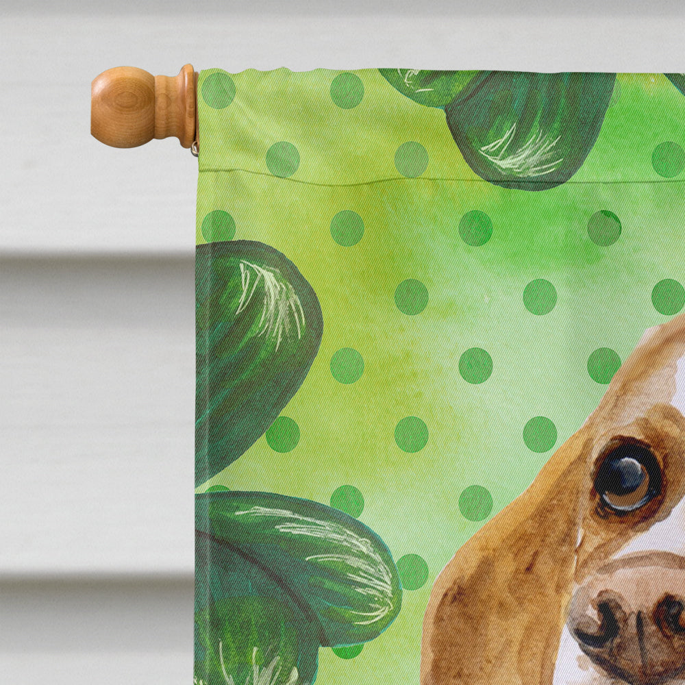Beagle St Patrick's House Flag 28x40 Porch Sleeve Pole Decorative Outside Yard Banner Artwork Wall Hanging, Polyester