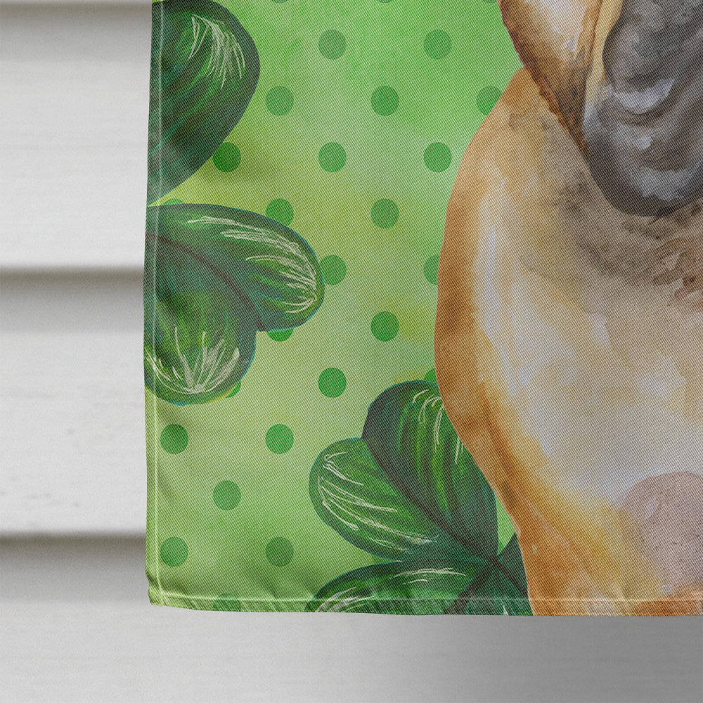 French Bulldog St Patrick's House Flag 28x40 Porch Sleeve Pole Decorative Outside Yard Banner Artwork Wall Hanging, Polyester