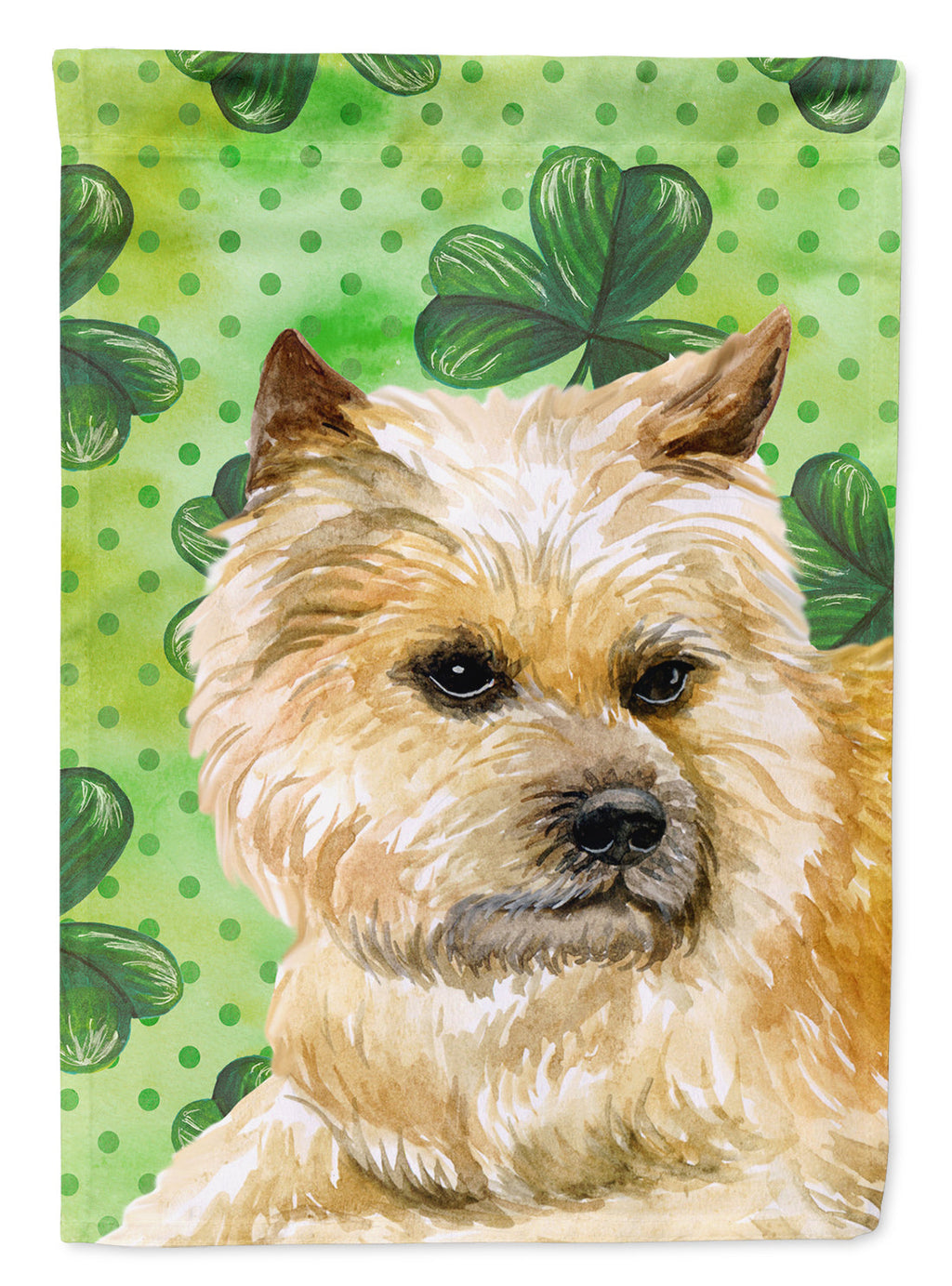 Cairn Terrier St Patrick's House Flag 28x40 Porch Sleeve Pole Decorative Outside Yard Banner Artwork Wall Hanging, Polyester
