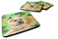 Cairn Terrier St Patrick's Foam Coasters Set of 4 Cup Coasters for Indoor Outdoor, Tabletop Protection, Anti Slip, Mouse pad Material