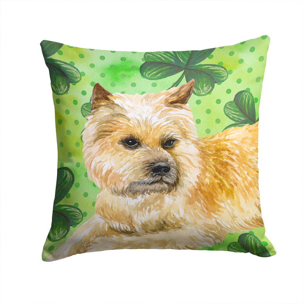 Cairn Terrier St Patrick's Decorative Throw Pillow 14x14 Indoor Outdoor Accent Cushion, Fabric Cover with Insert for Sofa, Bed, Porch & Living Room