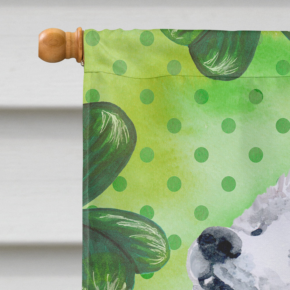 Samoyed St Patrick's House Flag 28x40 Porch Sleeve Pole Decorative Outside Yard Banner Artwork Wall Hanging, Polyester