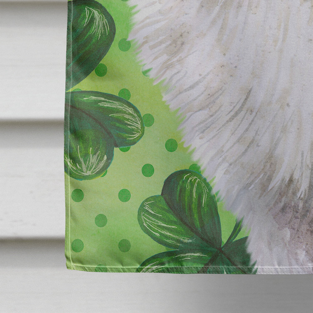 Samoyed St Patrick's House Flag 28x40 Porch Sleeve Pole Decorative Outside Yard Banner Artwork Wall Hanging, Polyester