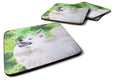 Samoyed St Patrick's Foam Coasters Set of 4 Cup Coasters for Indoor Outdoor, Tabletop Protection, Anti Slip, Mouse pad Material
