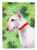 Bull Terrier St Patrick's House Flag 28x40 Porch Sleeve Pole Decorative Outside Yard Banner Artwork Wall Hanging, Polyester