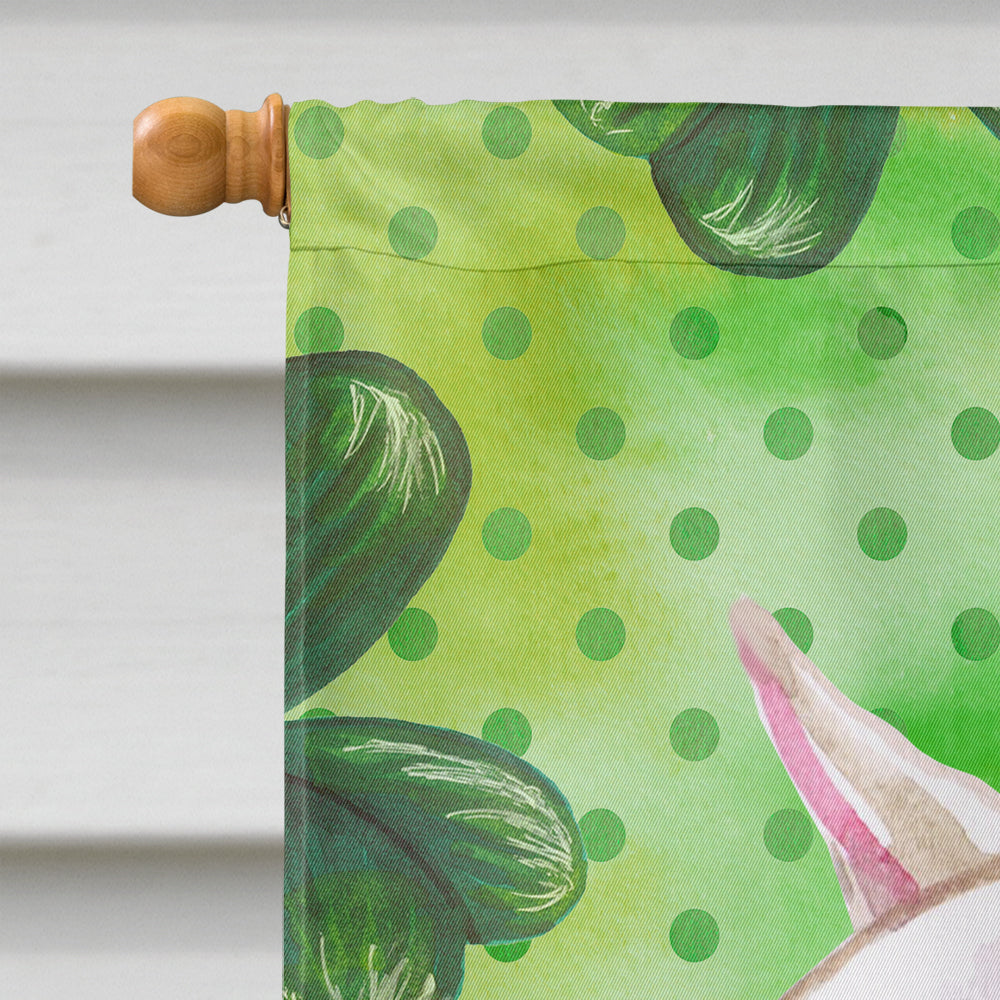 Bull Terrier St Patrick's House Flag 28x40 Porch Sleeve Pole Decorative Outside Yard Banner Artwork Wall Hanging, Polyester