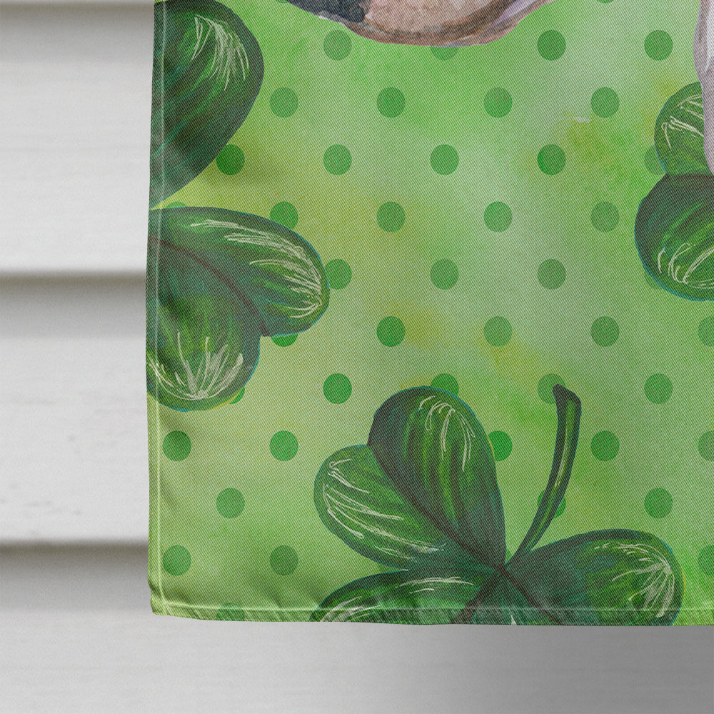 Bull Terrier St Patrick's House Flag 28x40 Porch Sleeve Pole Decorative Outside Yard Banner Artwork Wall Hanging, Polyester