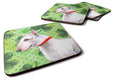 Bull Terrier St Patrick's Foam Coasters Set of 4 Cup Coasters for Indoor Outdoor, Tabletop Protection, Anti Slip, Mouse pad Material