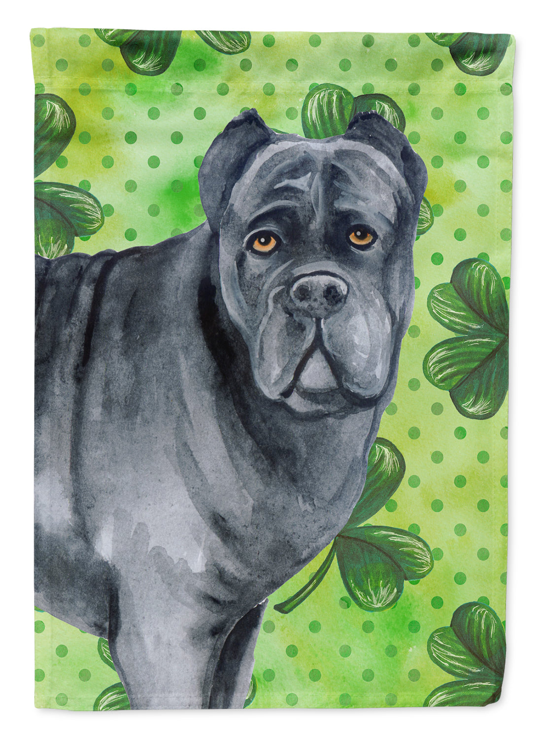 Cane Corso St Patrick's House Flag 28x40 Porch Sleeve Pole Decorative Outside Yard Banner Artwork Wall Hanging, Polyester