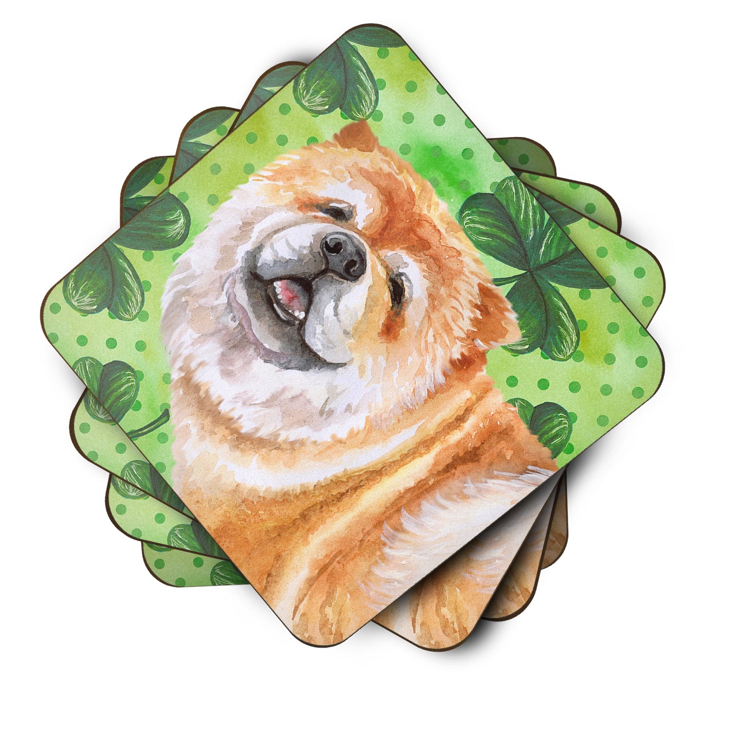 Cane Corso St Patrick's Foam Coasters Set of 4 Cup Coasters for Indoor Outdoor, Tabletop Protection, Anti Slip, Mouse pad Material