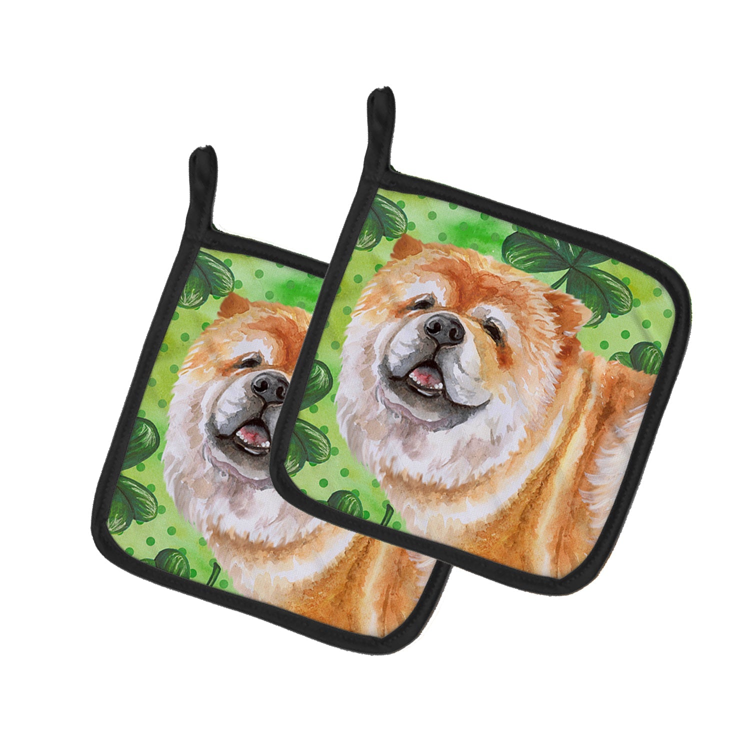 Cane Corso St Patrick's Pot Holder Set of 2 Heat Resistant Quilted Hot Pads 7.5 x 7.5 Inch, Insulated Kitchen Trivets for Cooking & Baking