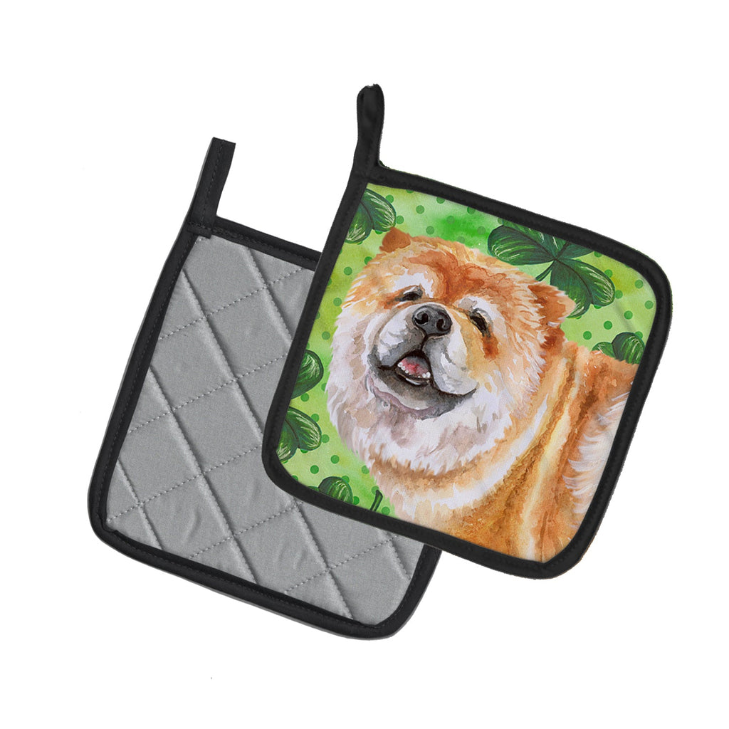 Cane Corso St Patrick's Pot Holder Set of 2 Heat Resistant Quilted Hot Pads 7.5 x 7.5 Inch, Insulated Kitchen Trivets for Cooking & Baking