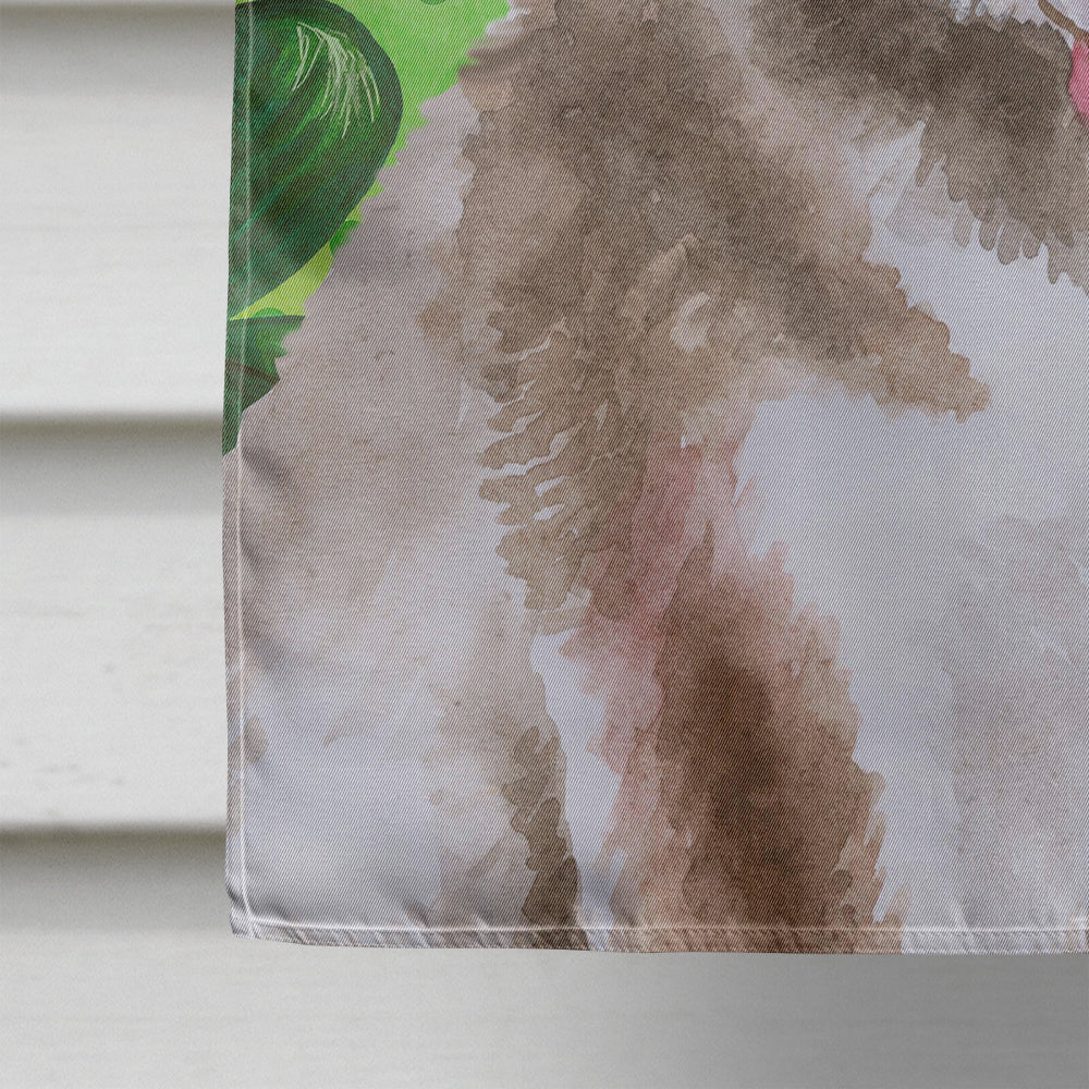 Siberian Husky Grey St Patrick's House Flag 28x40 Porch Sleeve Pole Decorative Outside Yard Banner Artwork Wall Hanging, Polyester