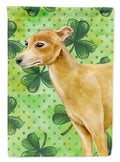 Italian Greyhound St Patrick's House Flag 28x40 Porch Sleeve Pole Decorative Outside Yard Banner Artwork Wall Hanging, Polyester