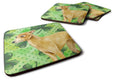 Italian Greyhound St Patrick's Foam Coasters Set of 4 Cup Coasters for Indoor Outdoor, Tabletop Protection, Anti Slip, Mouse pad Material