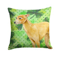 Italian Greyhound St Patrick's Decorative Throw Pillow 14x14 Indoor Outdoor Accent Cushion, Fabric Cover with Insert for Sofa, Bed, Porch & Living Room