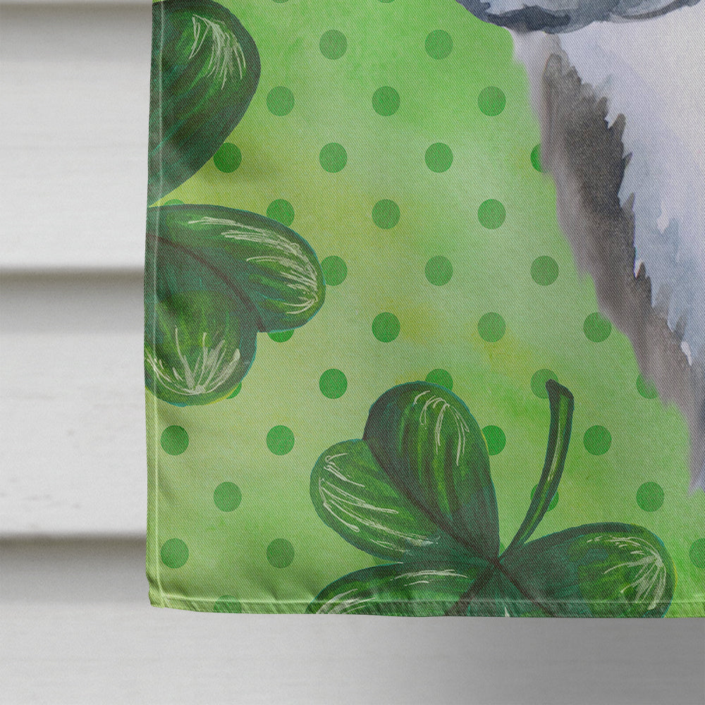 Newfoundland Puppy St Patrick's House Flag 28x40 Porch Sleeve Pole Decorative Outside Yard Banner Artwork Wall Hanging, Polyester