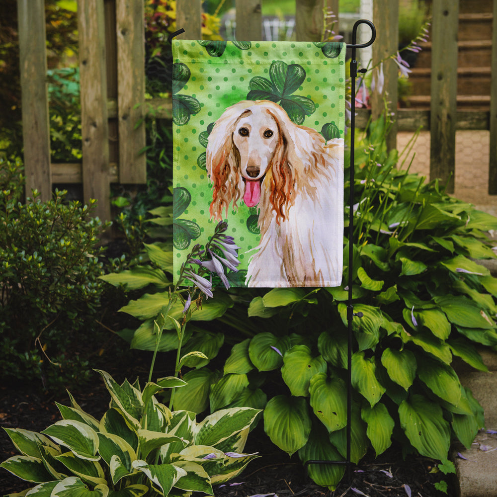 Afghan Hound St Patrick's Garden Flag Mailbox Decorative Yard Banner Outside Patio Artwork for Flower Beds, Garden Size, Multicolor