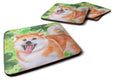 Akita St Patrick's Foam Coasters Set of 4 Cup Coasters for Indoor Outdoor, Tabletop Protection, Anti Slip, Mouse pad Material