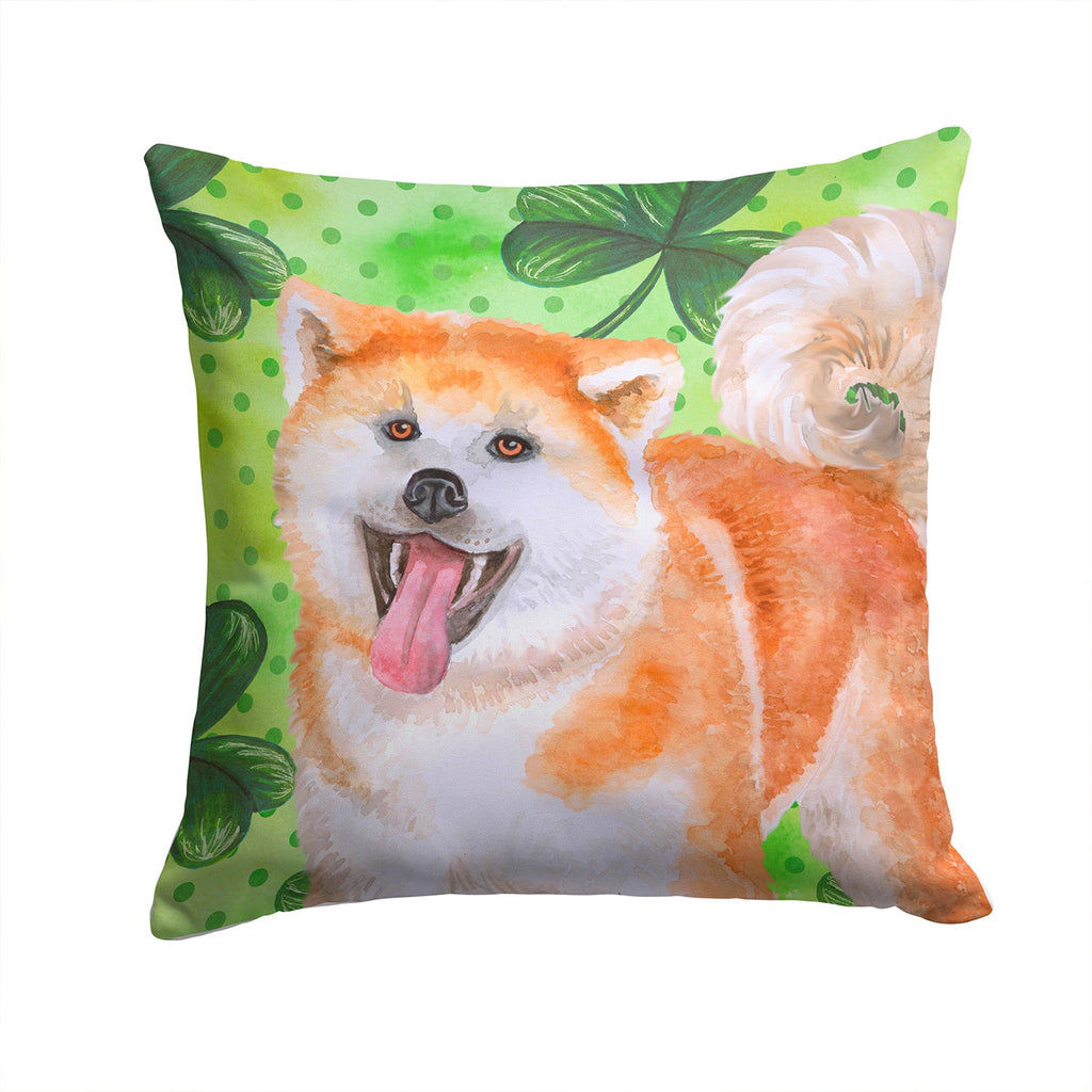 Akita St Patrick's Decorative Throw Pillow 14x14 Indoor Outdoor Accent Cushion, Fabric Cover with Insert for Sofa, Bed, Porch & Living Room