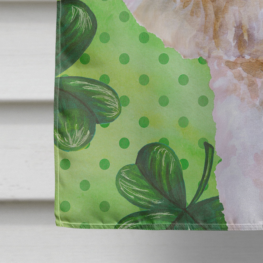 Bichon Frise #2 St Patrick's House Flag 28x40 Porch Sleeve Pole Decorative Outside Yard Banner Artwork Wall Hanging, Polyester