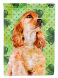 Cocker Spaniel St Patrick's House Flag 28x40 Porch Sleeve Pole Decorative Outside Yard Banner Artwork Wall Hanging, Polyester