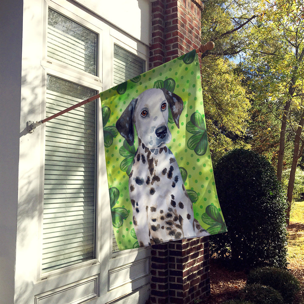 Dalmatian Puppy St Patrick's House Flag 28x40 Porch Sleeve Pole Decorative Outside Yard Banner Artwork Wall Hanging, Polyester