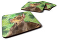 Doberman Pinscher St Patrick's Foam Coasters Set of 4 Cup Coasters for Indoor Outdoor, Tabletop Protection, Anti Slip, Mouse pad Material
