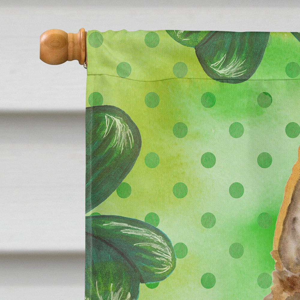 German Shepherd #2 St Patrick's House Flag 28x40 Porch Sleeve Pole Decorative Outside Yard Banner Artwork Wall Hanging, Polyester
