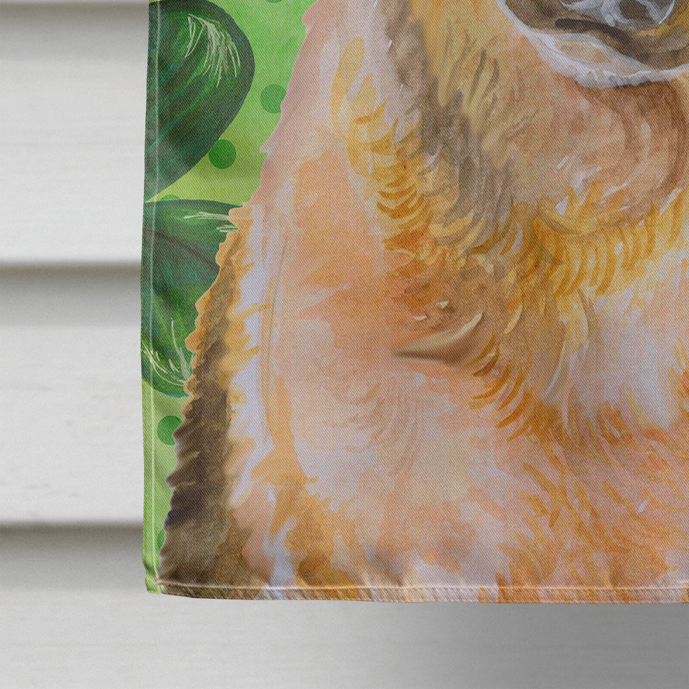 German Shepherd #2 St Patrick's House Flag 28x40 Porch Sleeve Pole Decorative Outside Yard Banner Artwork Wall Hanging, Polyester