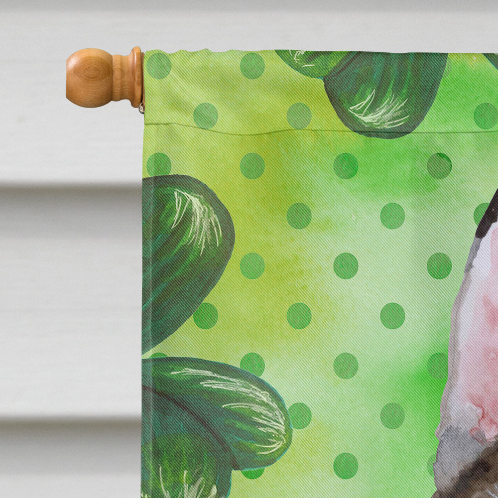Siberian Husky #2 St Patrick's House Flag 28x40 Porch Sleeve Pole Decorative Outside Yard Banner Artwork Wall Hanging, Polyester