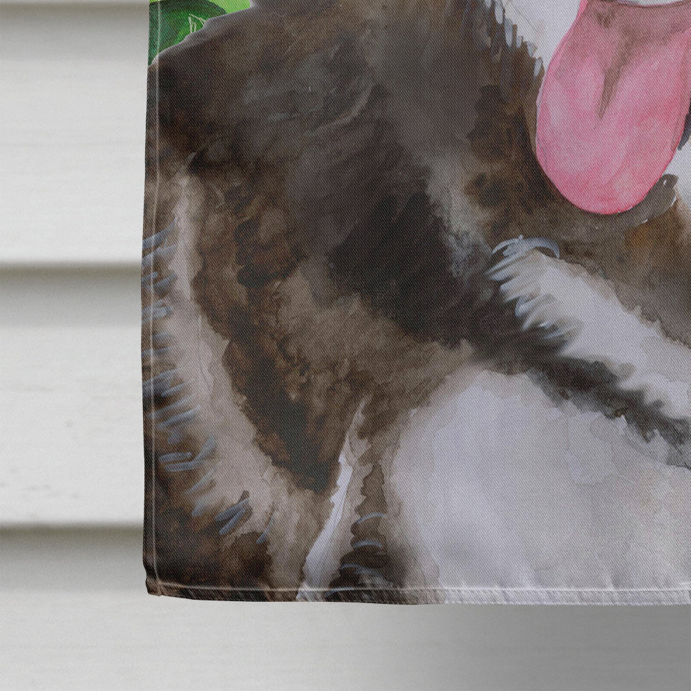 Siberian Husky #2 St Patrick's House Flag 28x40 Porch Sleeve Pole Decorative Outside Yard Banner Artwork Wall Hanging, Polyester