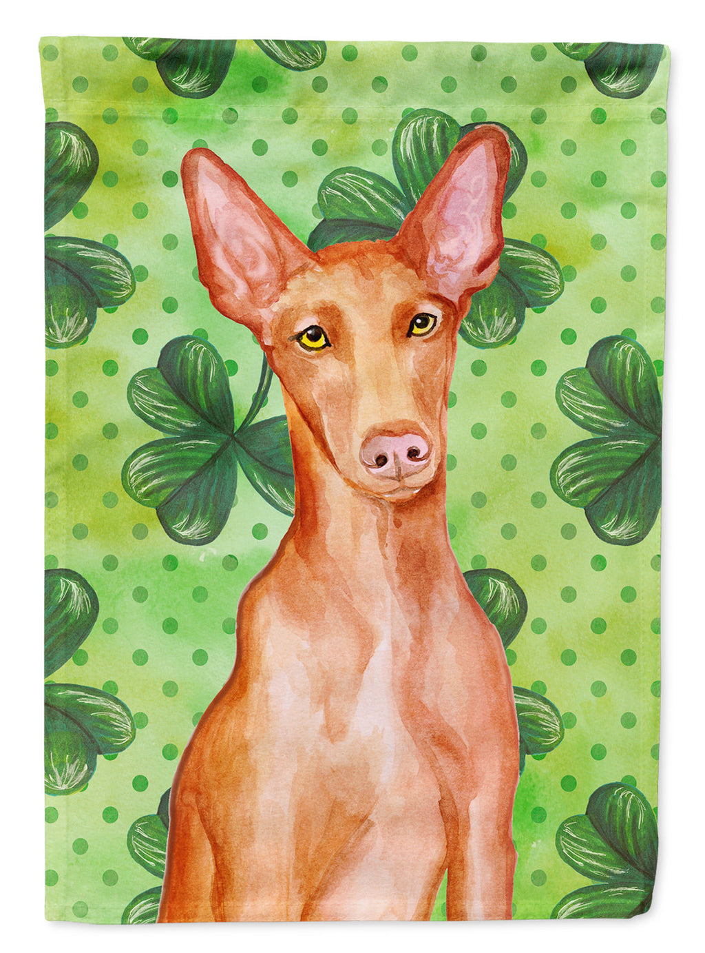 Pharaoh Hound St Patrick's House Flag 28x40 Porch Sleeve Pole Decorative Outside Yard Banner Artwork Wall Hanging, Polyester